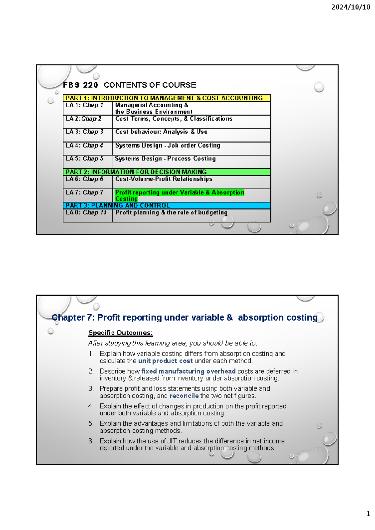 FBS 220 Final Exam Study Notes: Managerial Cost Accounting - Studocu