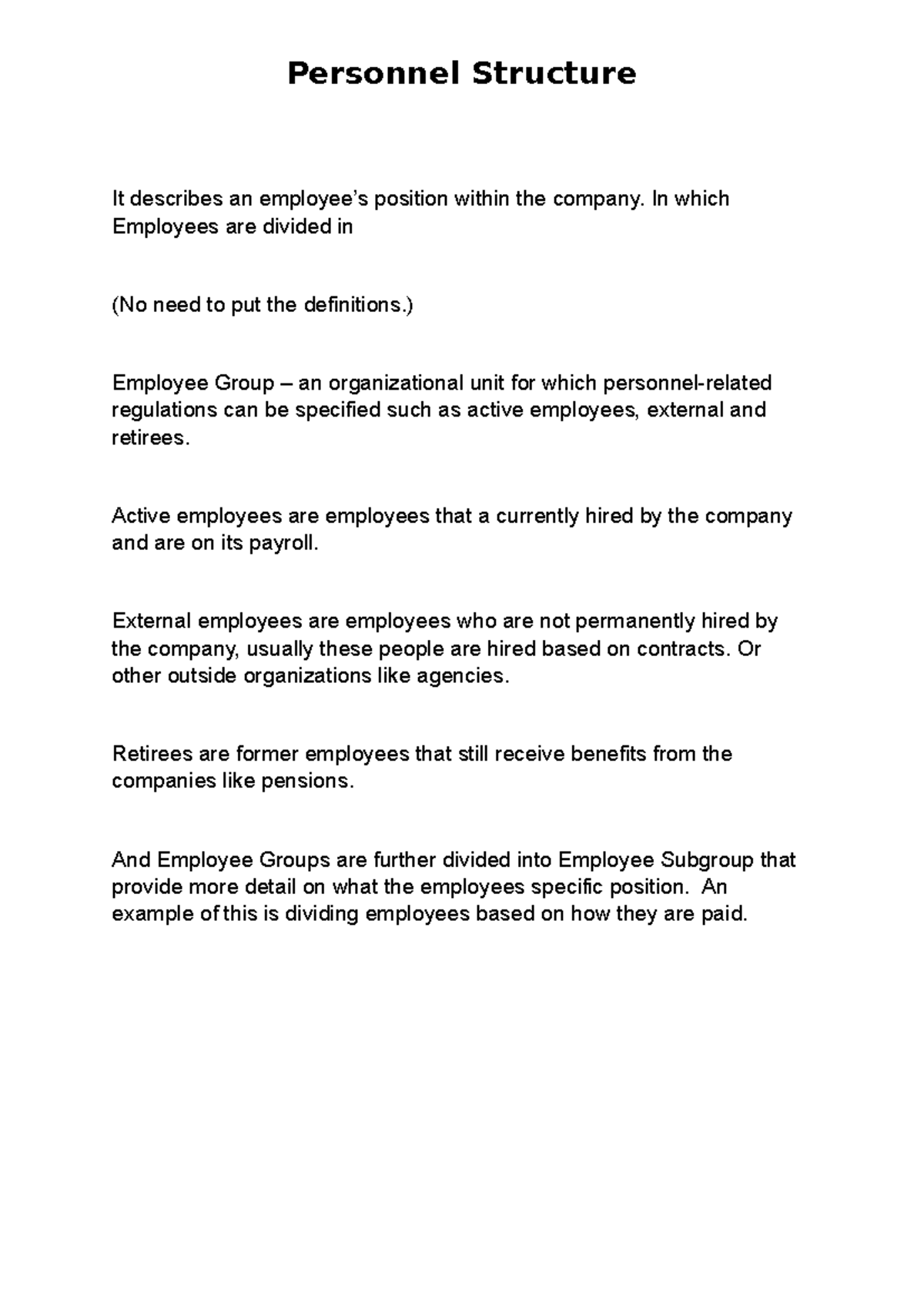 SAP Personnel Structure Overview: Employee Groups & Subgroups Analysis ...