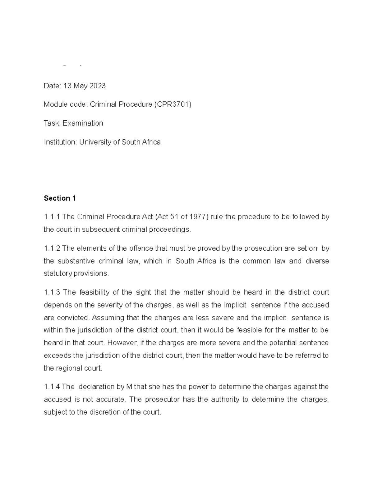 CPR3701 Final Exam Answers - May 2023: Criminal Procedure Insights ...