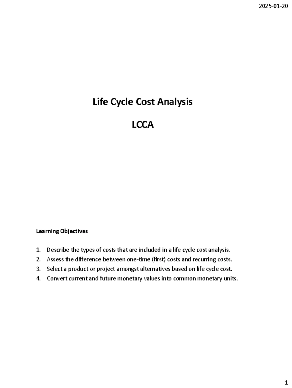 ISO LCA Framework: Key Concepts and Study Design Parameters (Chapter 4 ...