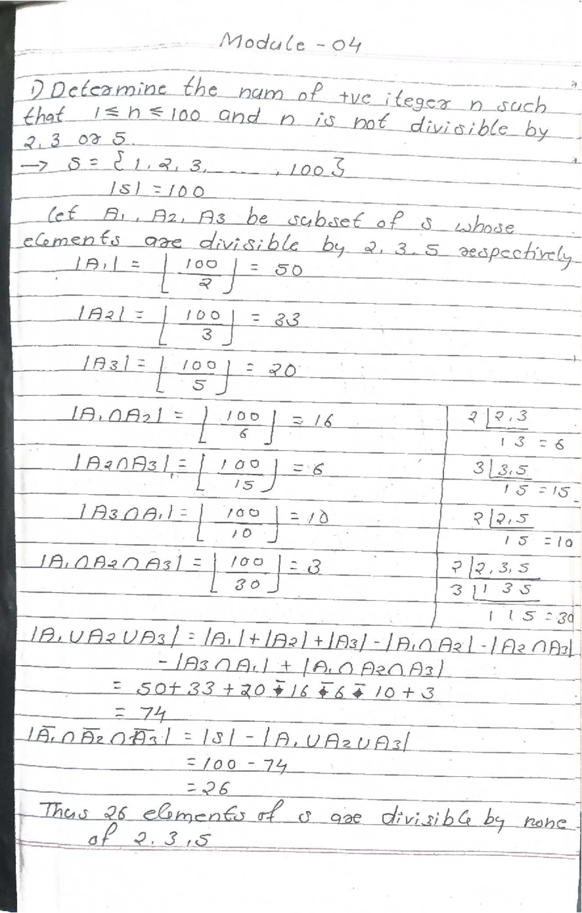 DMS M4 - Integer Divisibility and Permutation Problems - Studocu