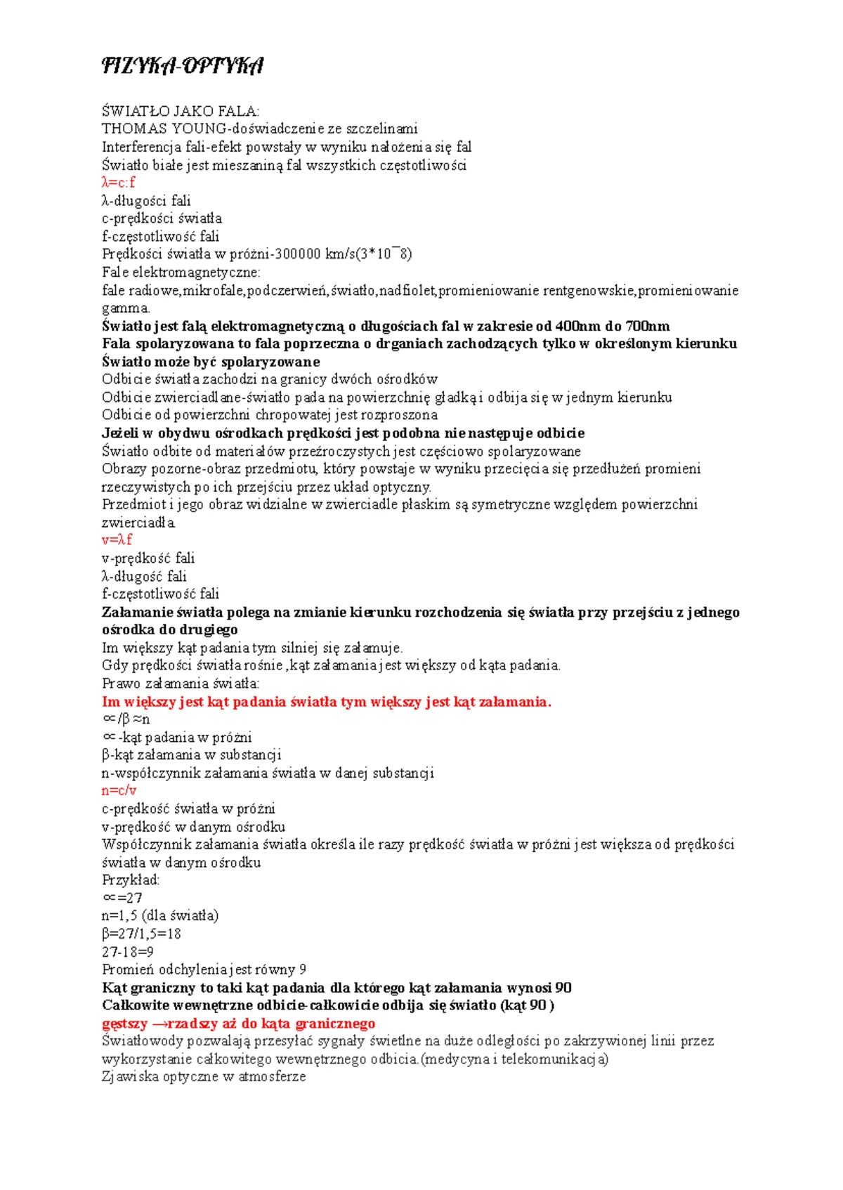 Sprawdzian Z Fizyki 1 Technikum Fizyka Atomowa www.studocu.com