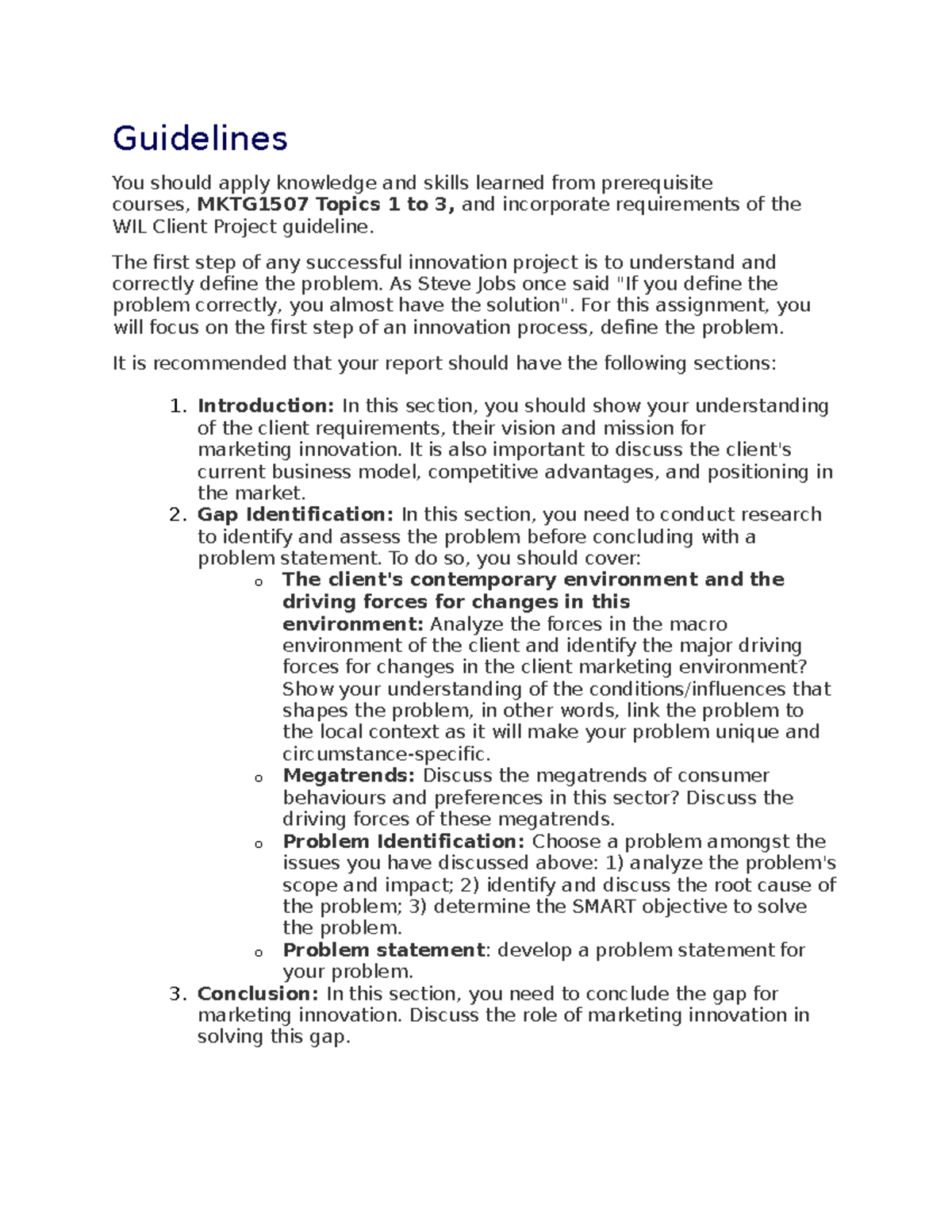 MKTG1507 Guidelines Assignment 1: Contemporary Issue Analysis (30% ...