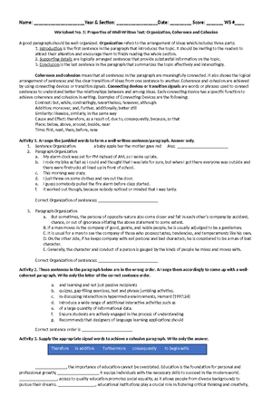 Worksheet-No - reading and writing 1 - Name: _____________________Year ...