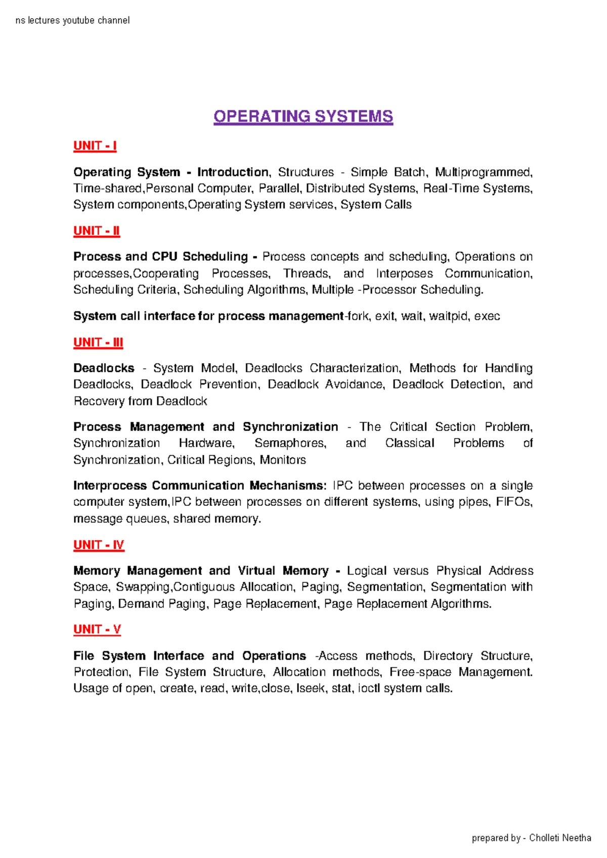 NMS ( unit - 2 ) - good material to get good marks in eaxm - Syllabus ...