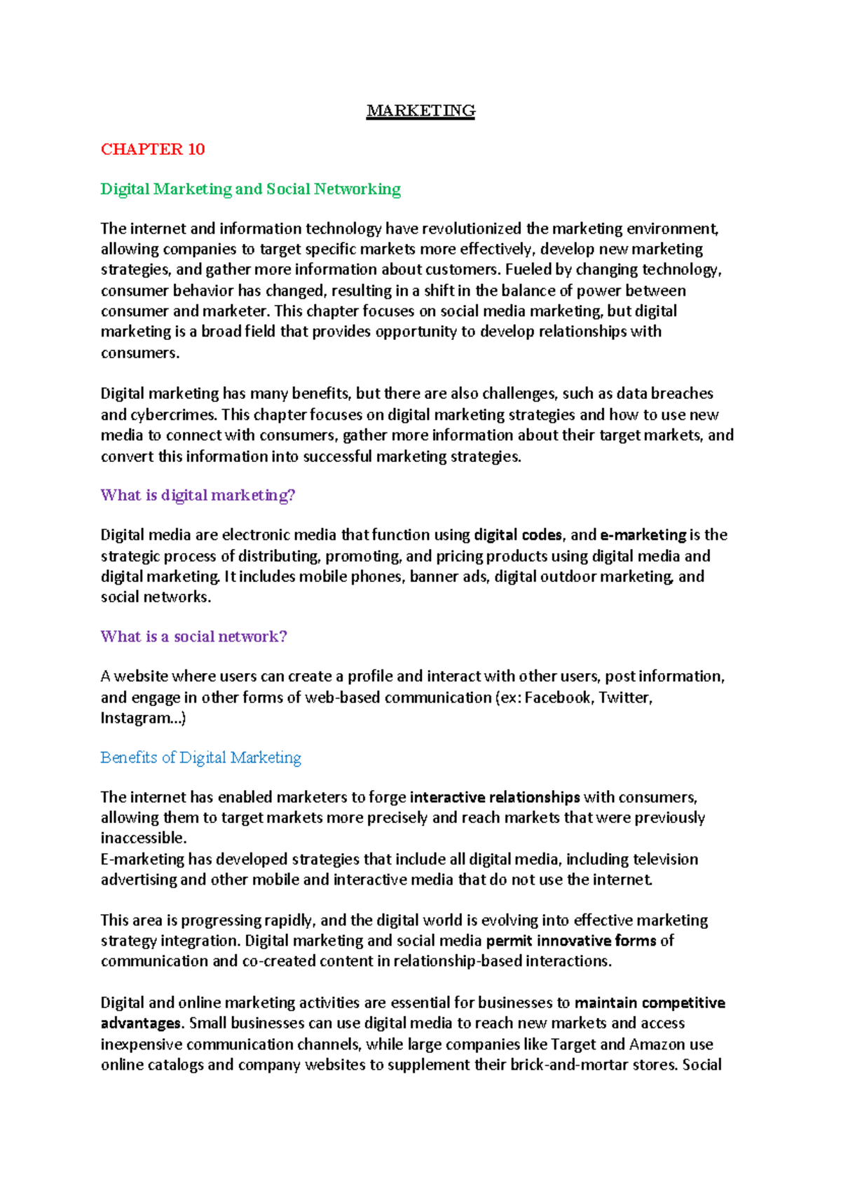 Marketing Chapter 10: Exploring Digital Marketing & Social Media ...
