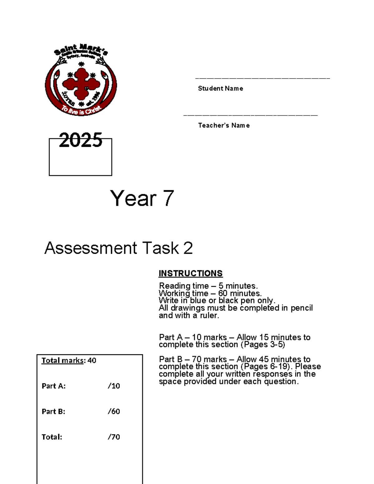 Year 7 Science Assessment Task 2: Forces & Mixtures Guide - Studocu