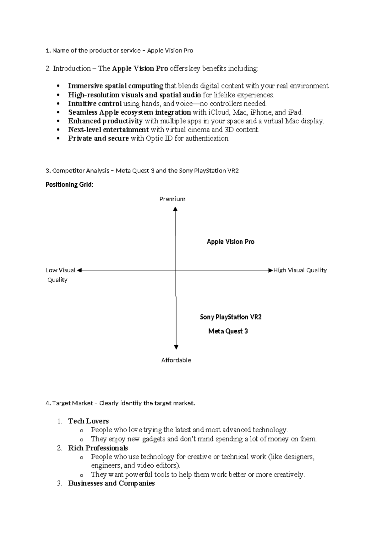 Apple Vision Pro Marketing Strategy Analysis and Competitor Overview ...
