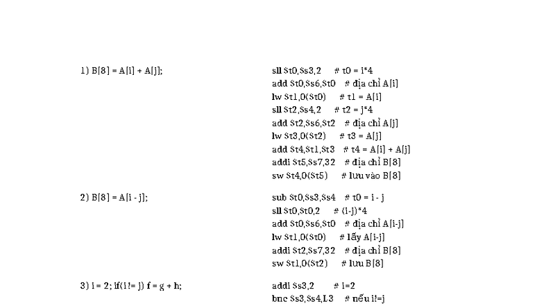 MIPS 2COT Inline Code Annotations and Explanations - Studocu