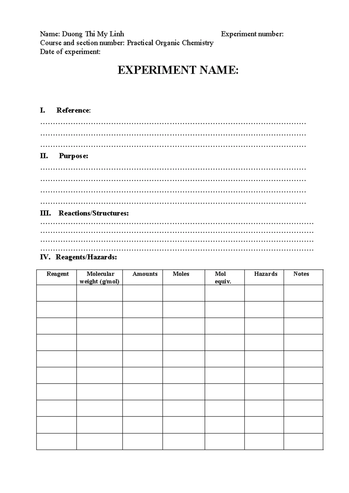Pre-Lab Guide: Preparing for Chemistry Lab Experiment (CHEM 101) - Studocu