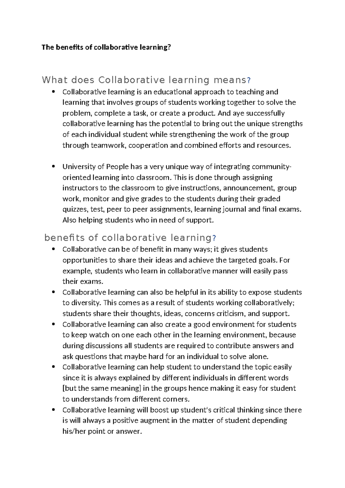 Benefits of Collaborative Learning in Education: A Detailed Overview ...