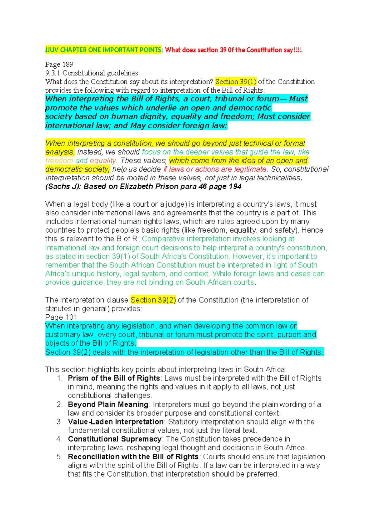 JJUV CHAPTER ONE: Key Points on Constitutional Interpretation and Law ...