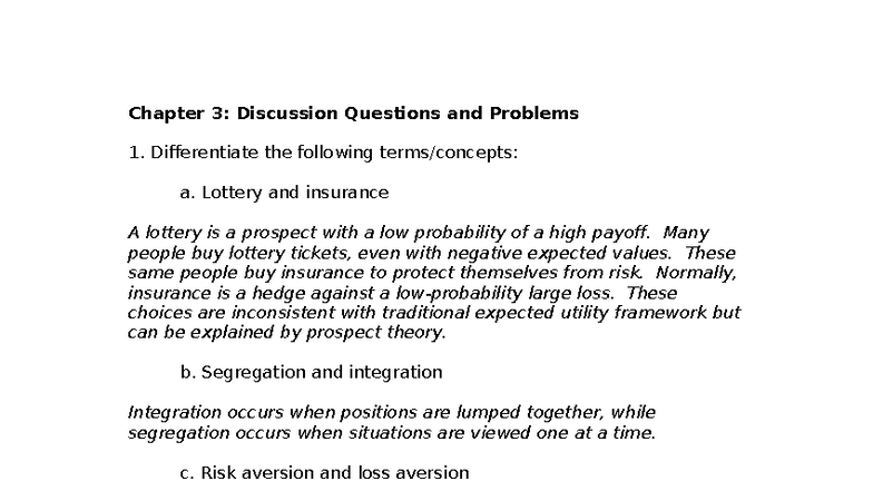 Bai giai chuong 3 TCHV - Chapter 3: Discussion Questions and Problems ...