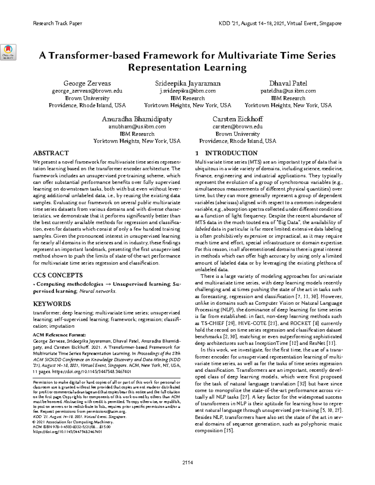 A Transformer-based Framework for Multivariate Time Series Analysis ...