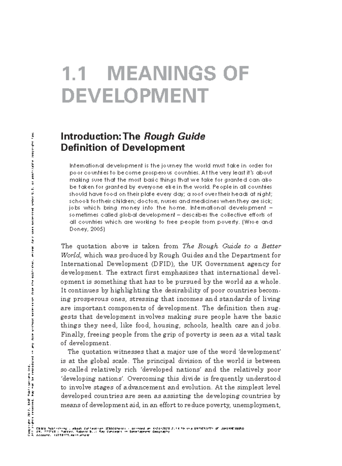 Chapter 1.1: Meanings of Development - Studocu
