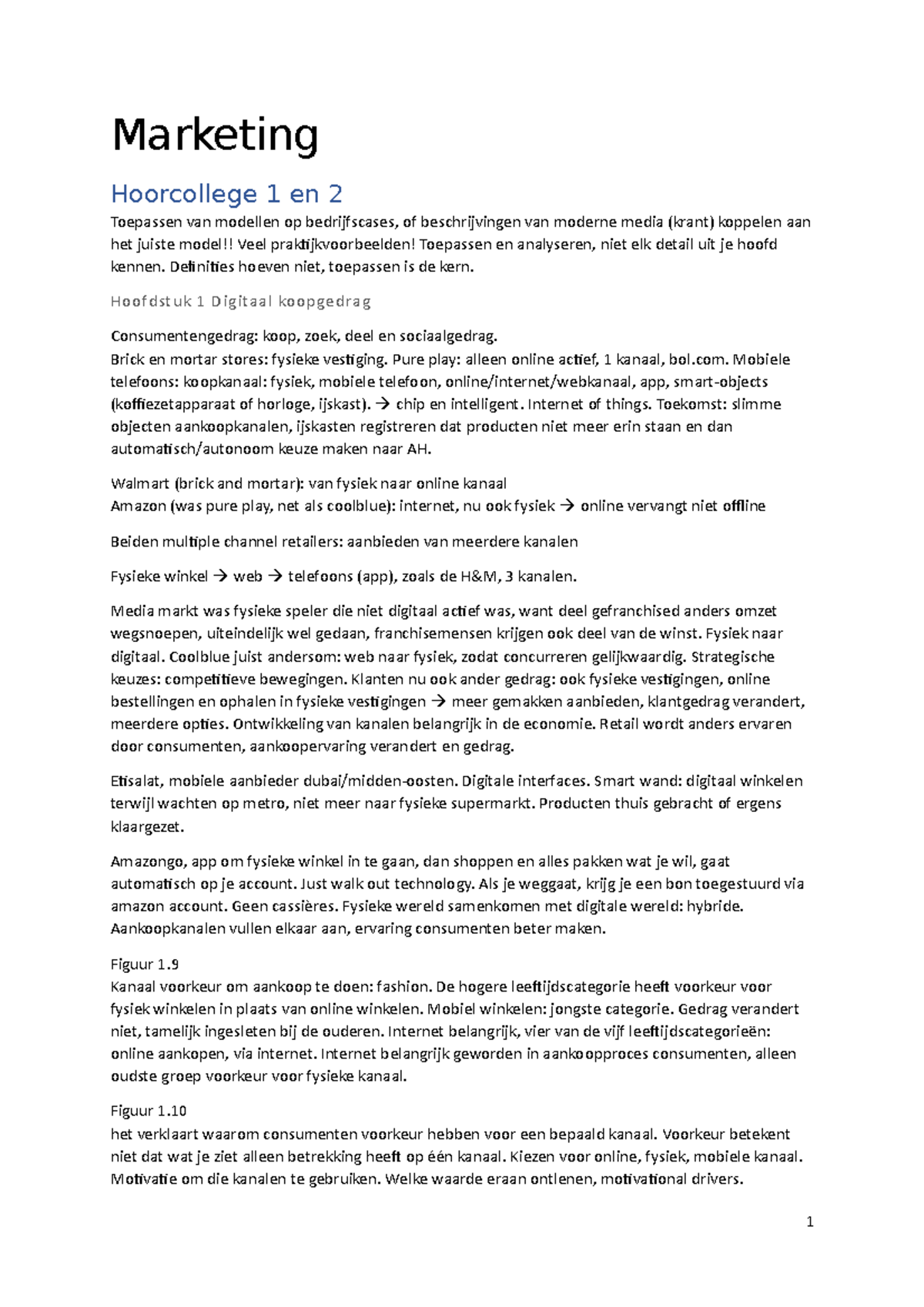 Marketing Hoorcollege 1 & 2: Digitale Koop- en Zoekgedrag Analyse -  Studeersnel