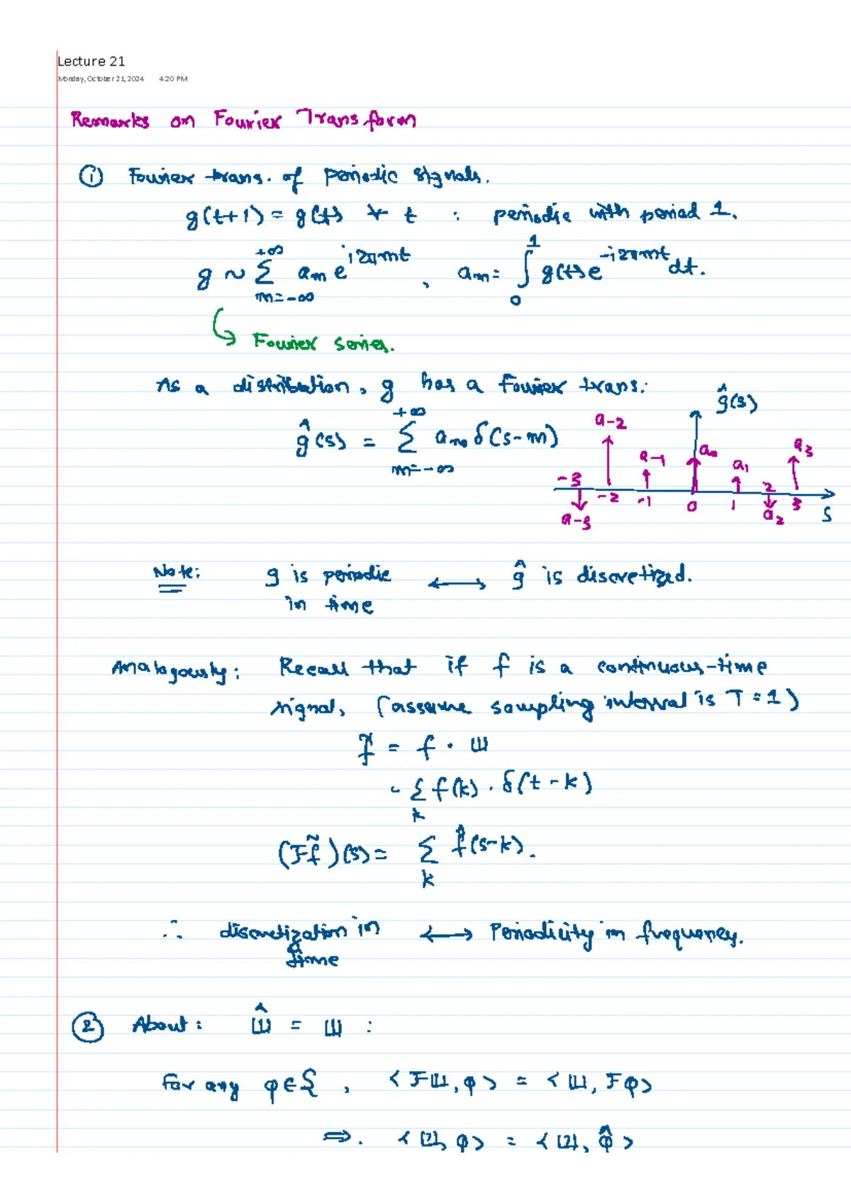 Lec22 - Notes on Linear Systems & Signal Processing Concepts - Studocu