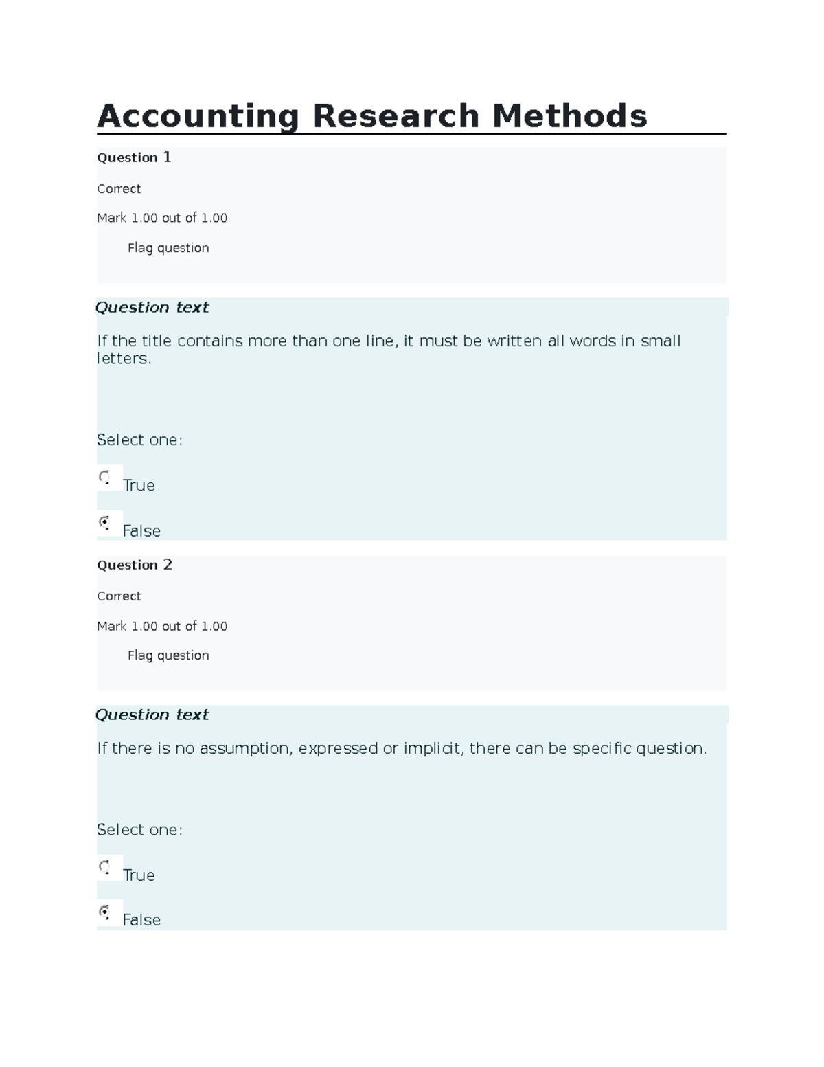 Accounting Research Methods (Prelim Q 2) - Accounting Research Methods ...