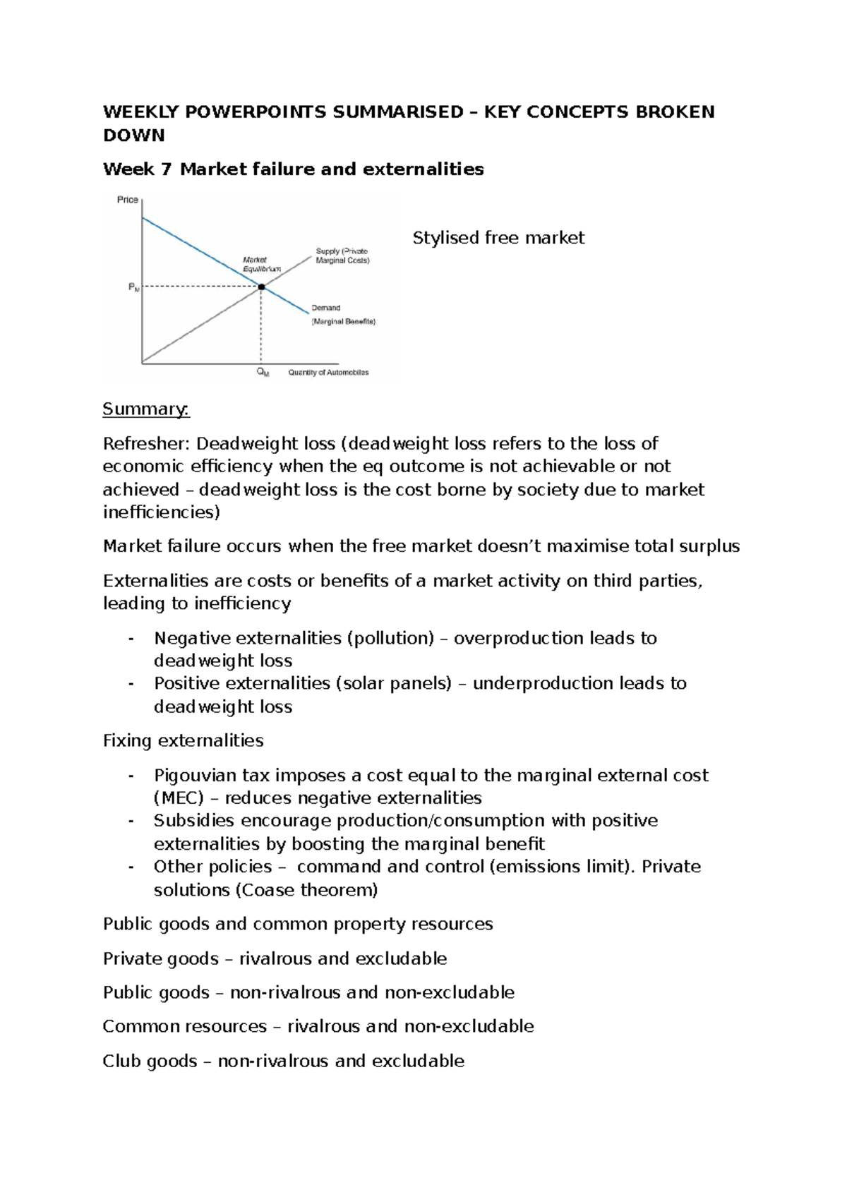 Economic Concepts in Action: Externalities & Market Failures (ECON 101 ...