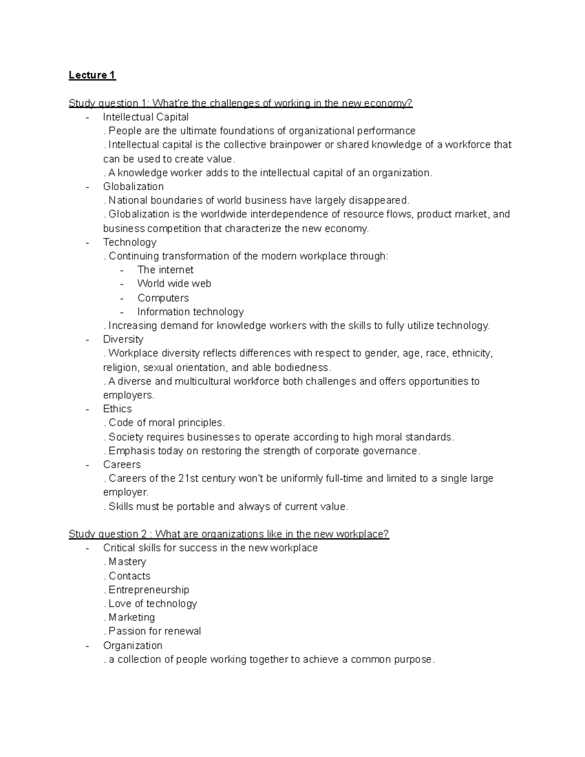GMS 200 notes first chapters - Lecture 1 Study question 1: the ...