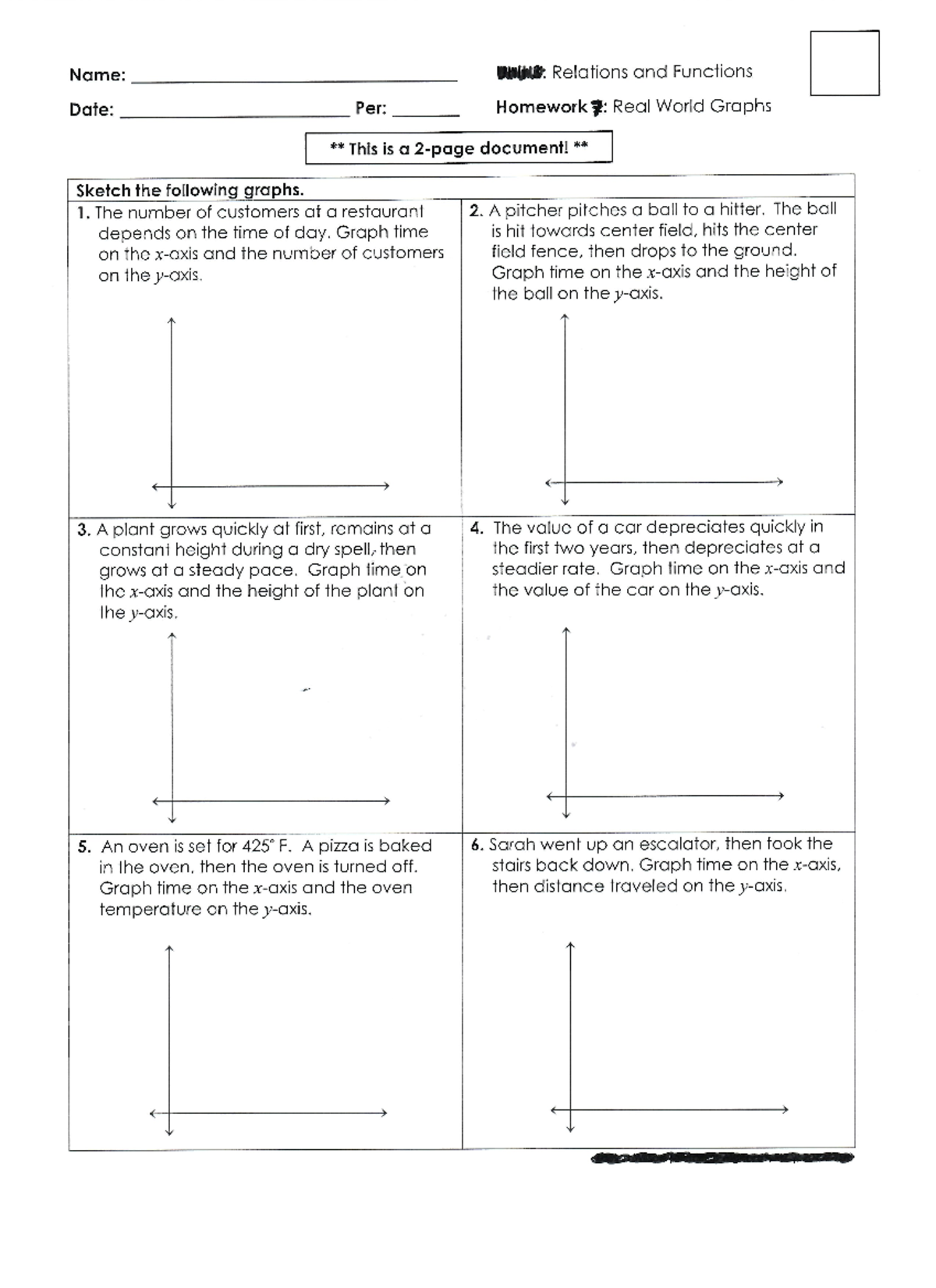 HW 7 - Real World Graphs - Math Quiz Lesson 2.1 - Studocu