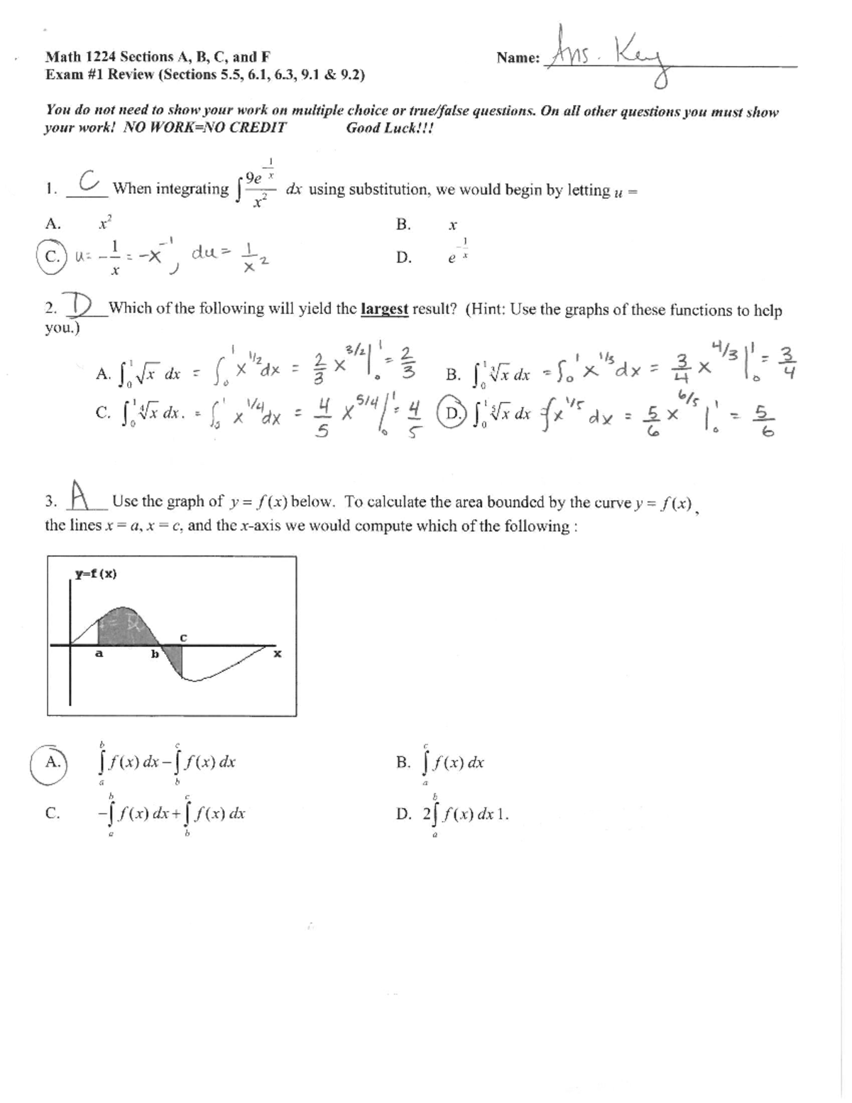 Practice Exam 1 Sp2024 Ans Key - MATH 020 - Studocu
