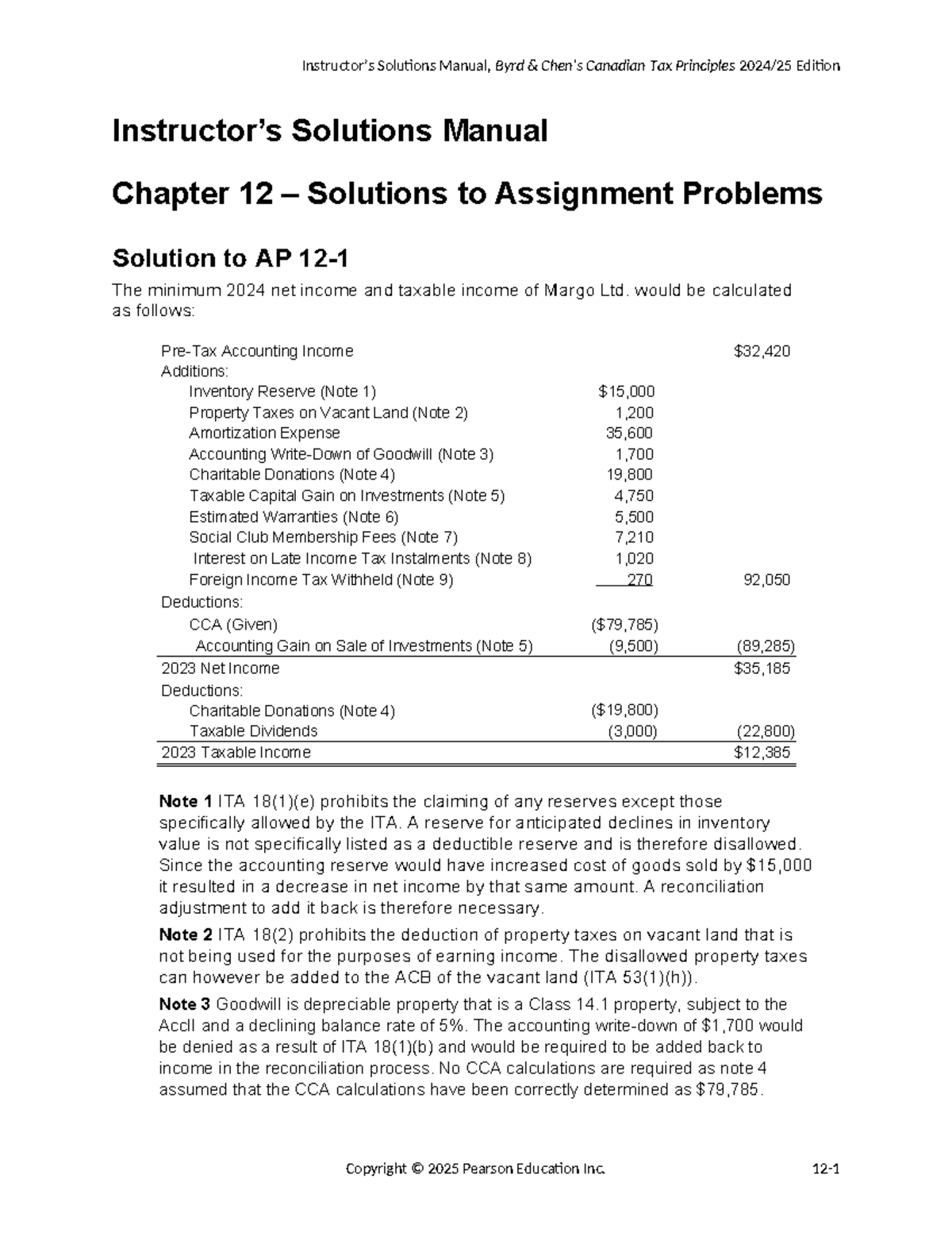 Solutions Manual: CTP 2024-25 Chapter 12 Assignment Problem Solutions ...