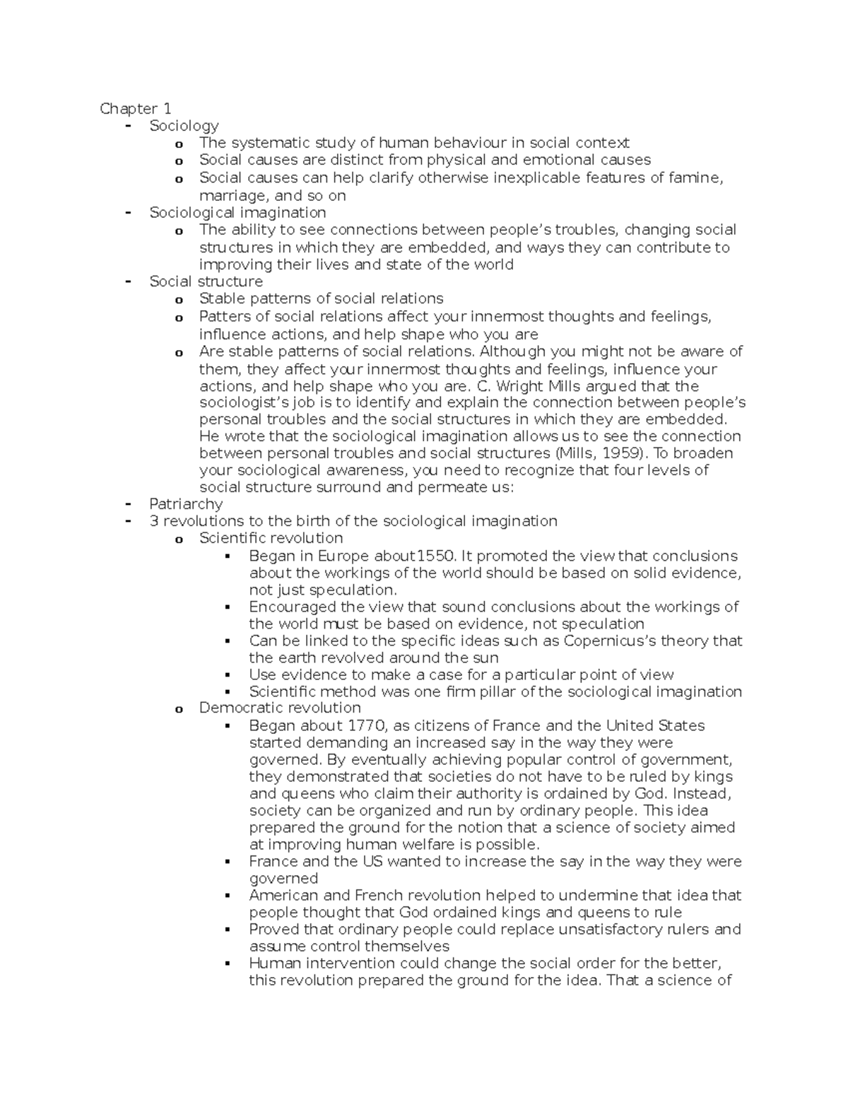 SOCI 150 Lecture Notes: Key Concepts in Sociology and Theories - Studocu