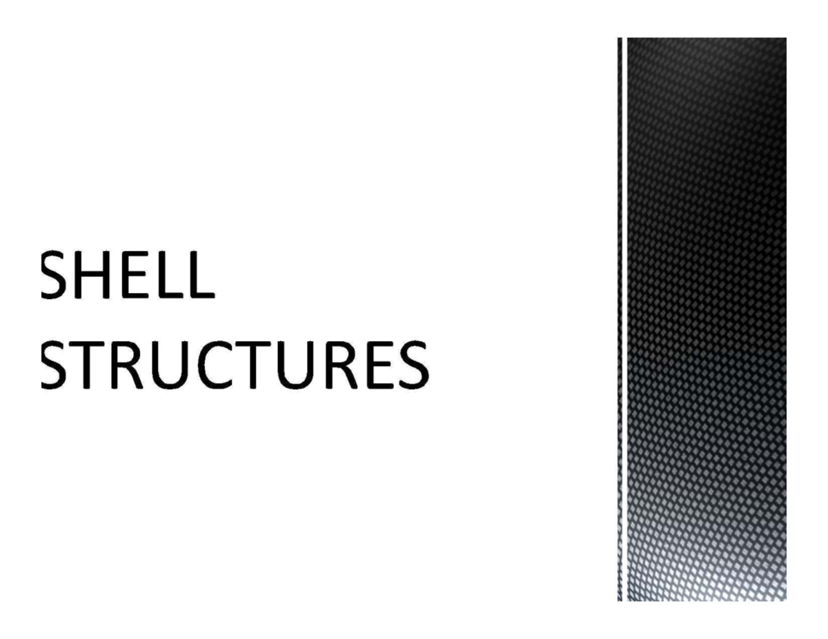 SHELL STRUCTURES INTRODUCTION: Key Concepts and Applications - Studocu