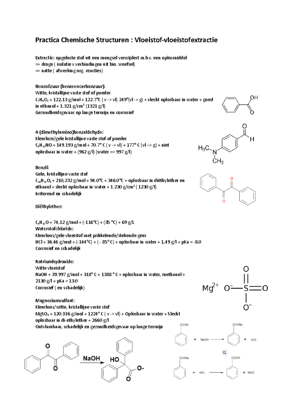 Practicum Chemische Structuren: Vloeistof-Vloeistofextractie Uitleg ...