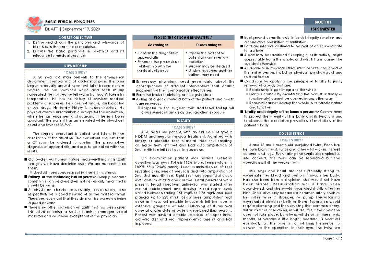 BI-M3-CU14 - Bioethics Course Module: Ethical Issues in Advance ...