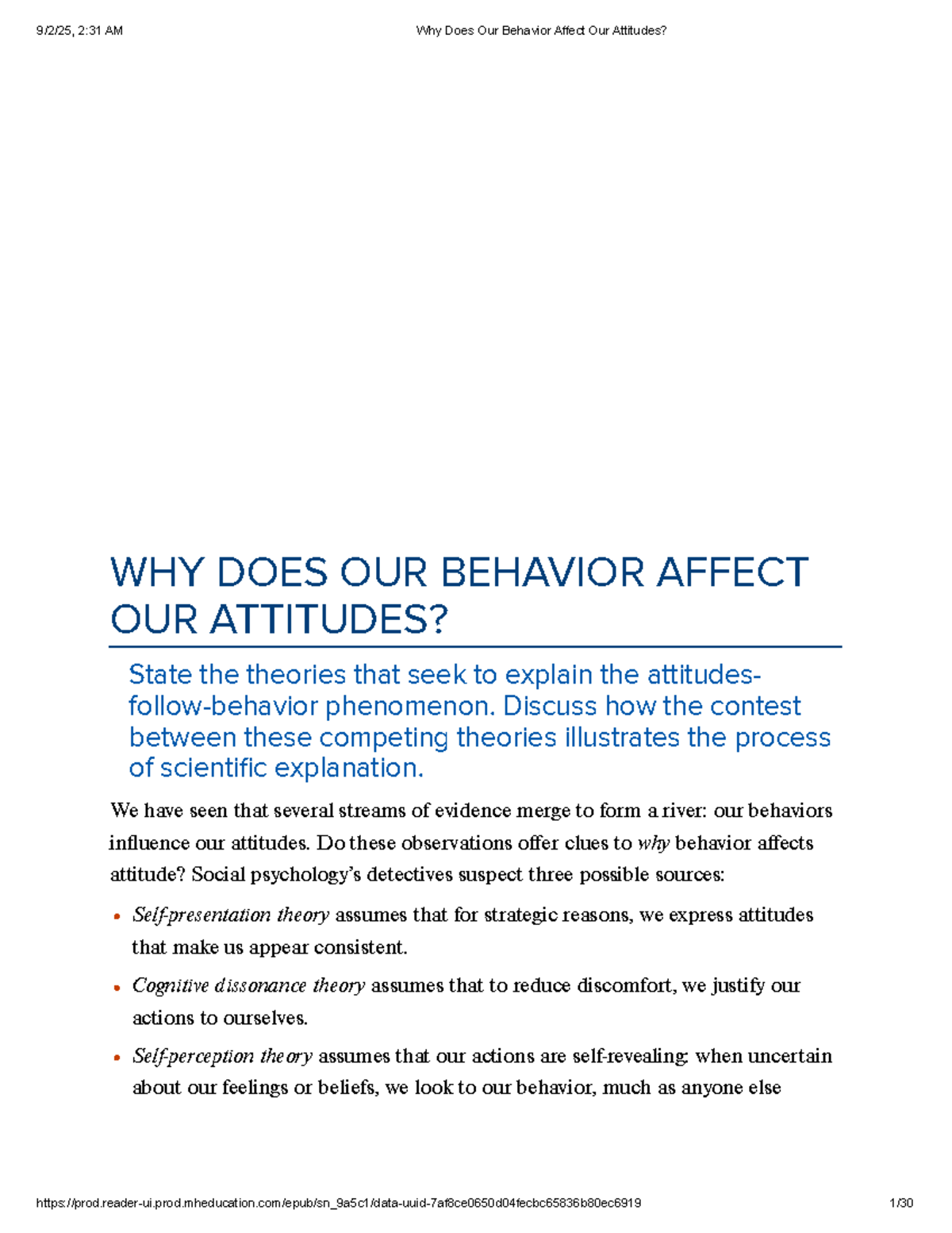 Understanding the Influence of Behavior on Attitudes: Theories Explored ...