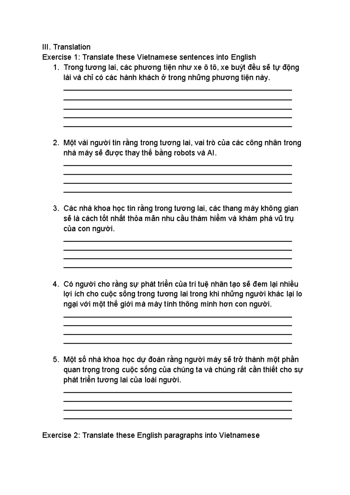 100 BÀI LUYỆN DỊCH VIỆT ANH PDF PHÙ HỢP NGƯỜI MỚI BẮT ĐẦU
