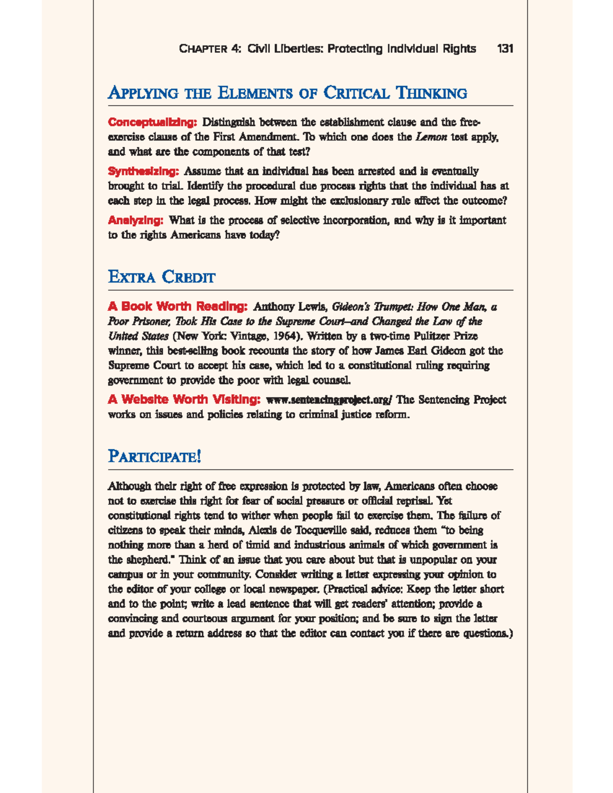 CHAPTER 4 & 5: Civil Liberties and Equal Rights in America - Studocu