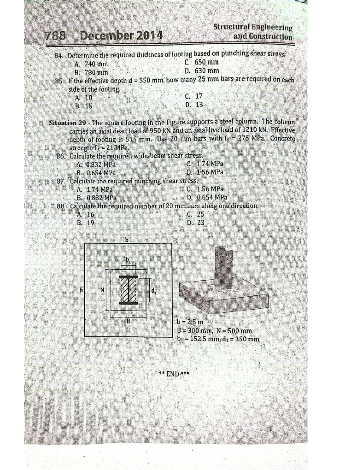 Structural Engineering 788: Footing Thickness & Shear Stress Analysis ...