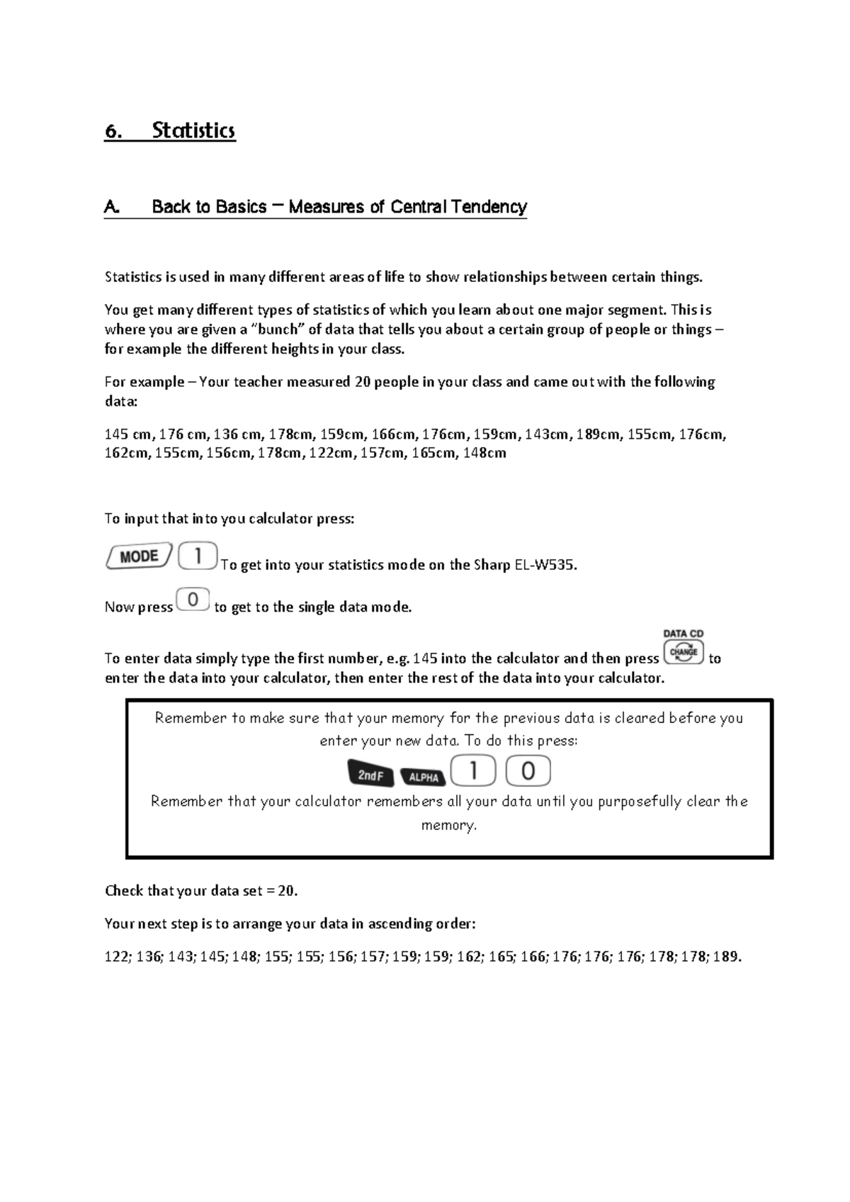 Statistics A: Measures of Central Tendency and Dispersion Notes - Studocu