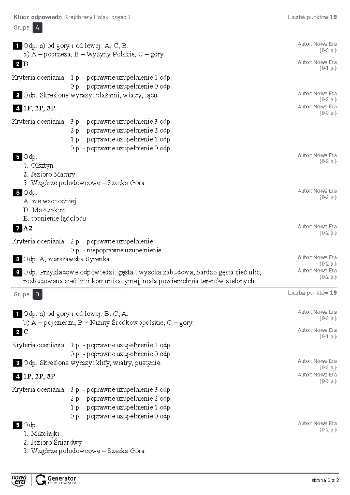Sprawdzian Krajobraz Polski Czesc 2 Odpowiedzi www.studocu.com