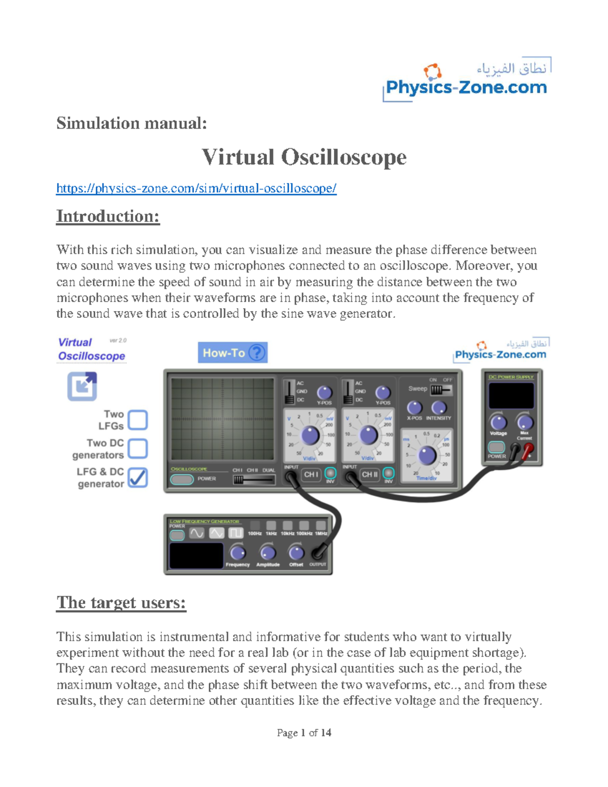 Virtual Oscilloscope Simulation Manual: Exploring Sound Waves and ...