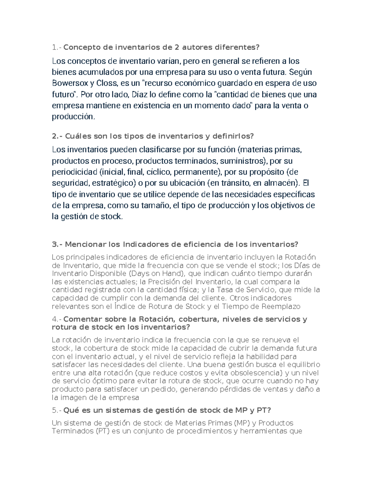 Unidad 6 - Conceptos y Gestión de Inventarios en Empresas - Studocu