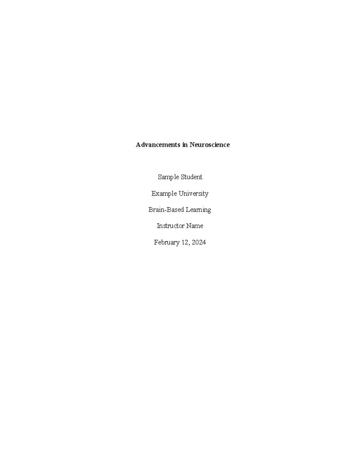 Neuroscience advancements and brain-based learning strategies - Studocu