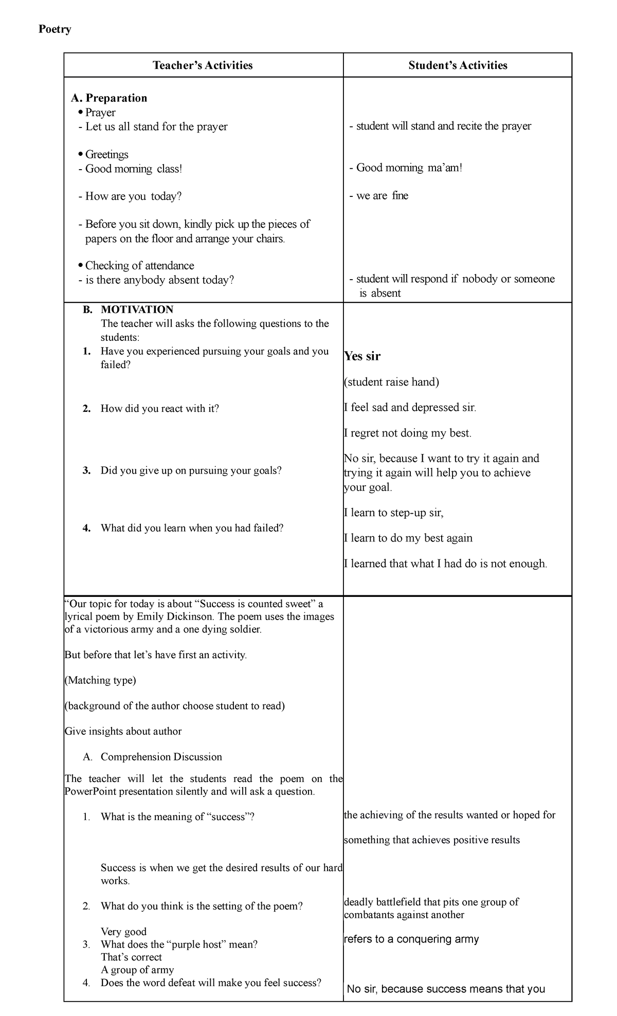 Poetryscript - fgageagrgggdfgsd - Poetry Teacher’s Activities Student’s ...
