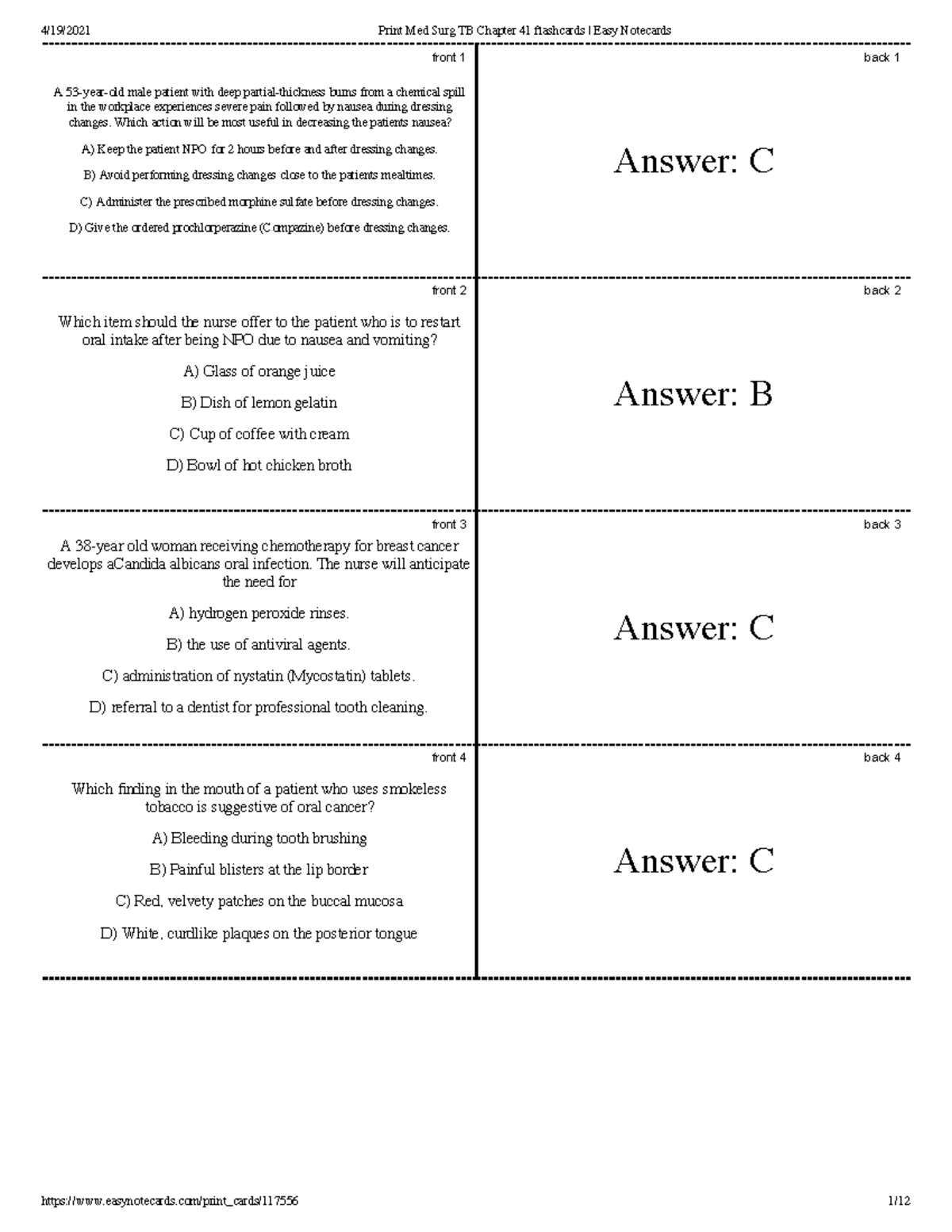 Med Surg EXAM 4 Chapter 41 Study Flashcards on Burns and GI Disorders ...