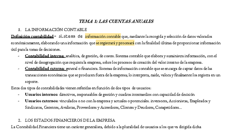 Examen CN: Análisis de Estados Financieros y Cuentas Anuales - Studocu