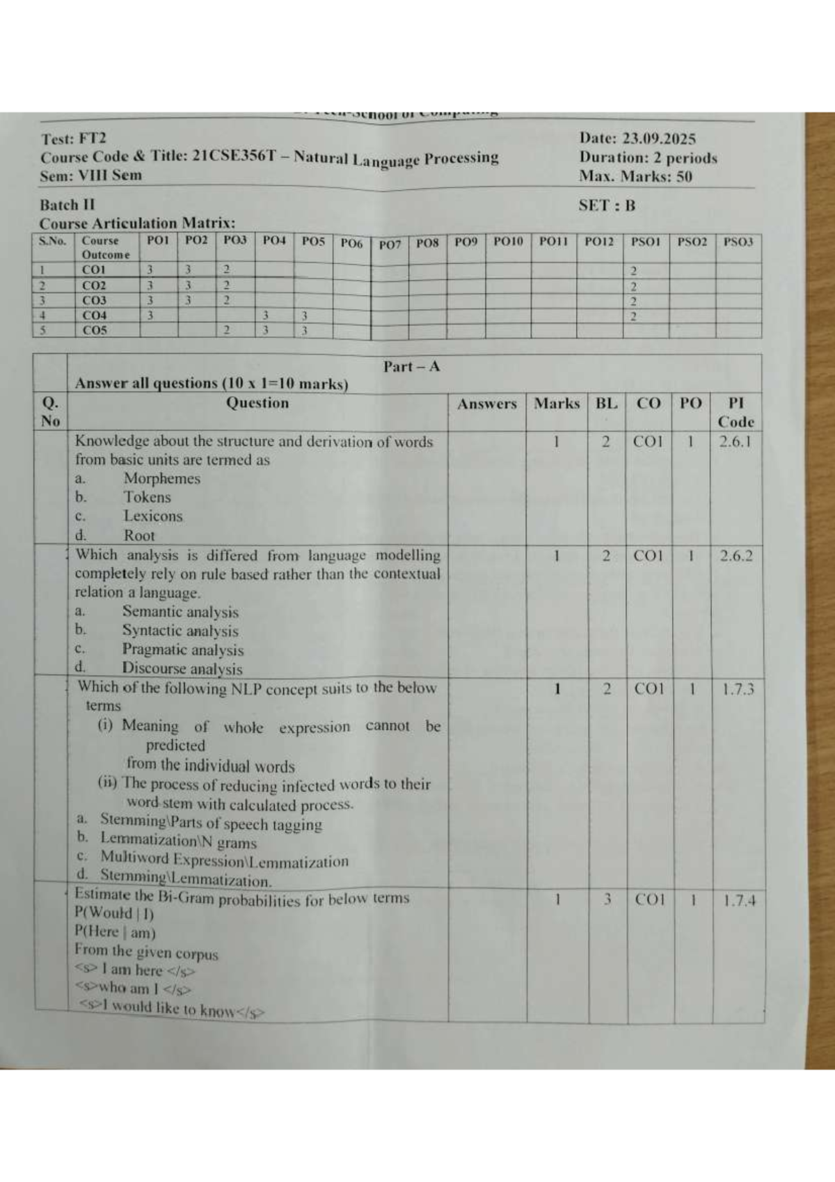 CT Paper - CT Material Study Notes - Studocu