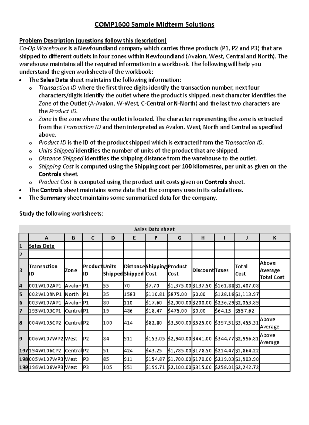 Midterm 2015, questions and answers - COMP1600 Sample Midterm Solutions ...