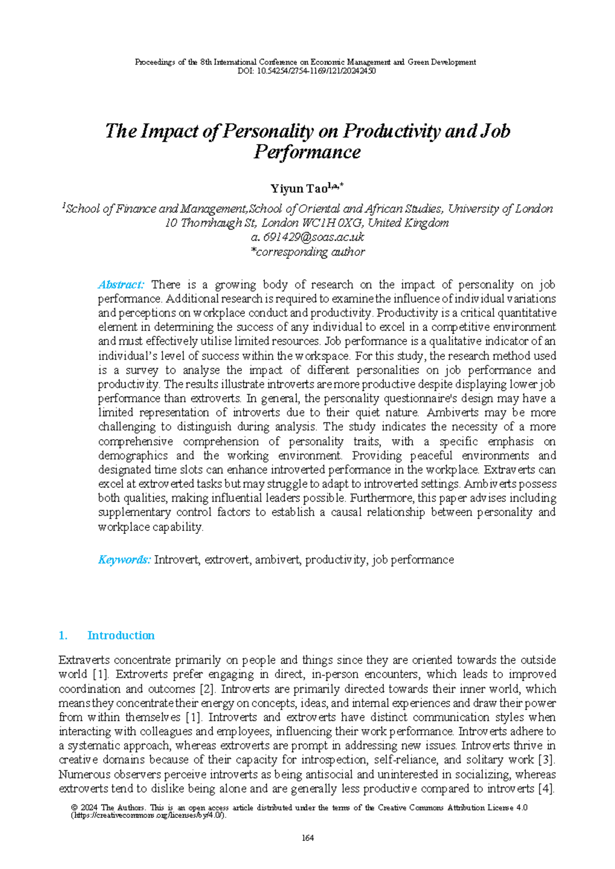 The Impact of Personality on Productivity & Job Performance: Insights ...