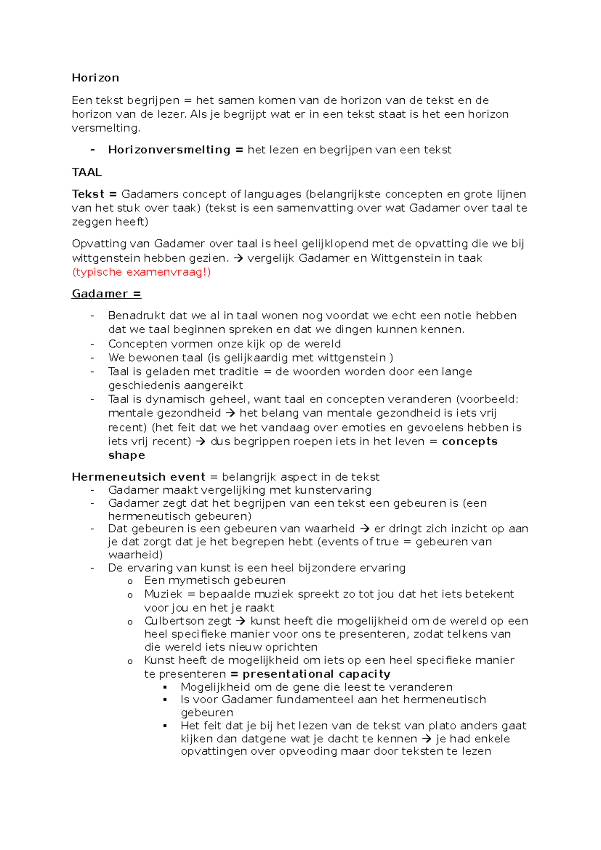 Les 9: Interpreteren en Hermeneutiek - Notities over Gadamer en ...