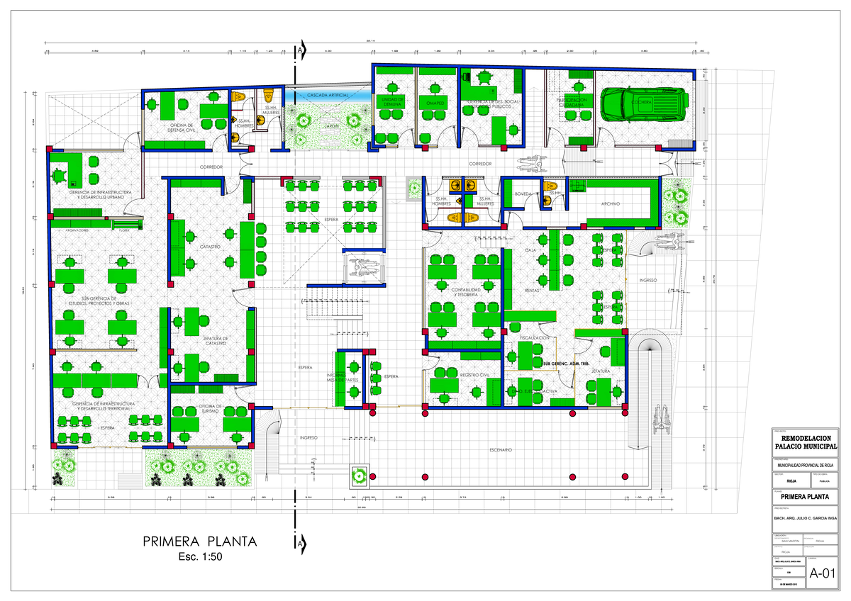 01 Primera Planta - Planos de Obra para Proyecto en Rioja - Studocu