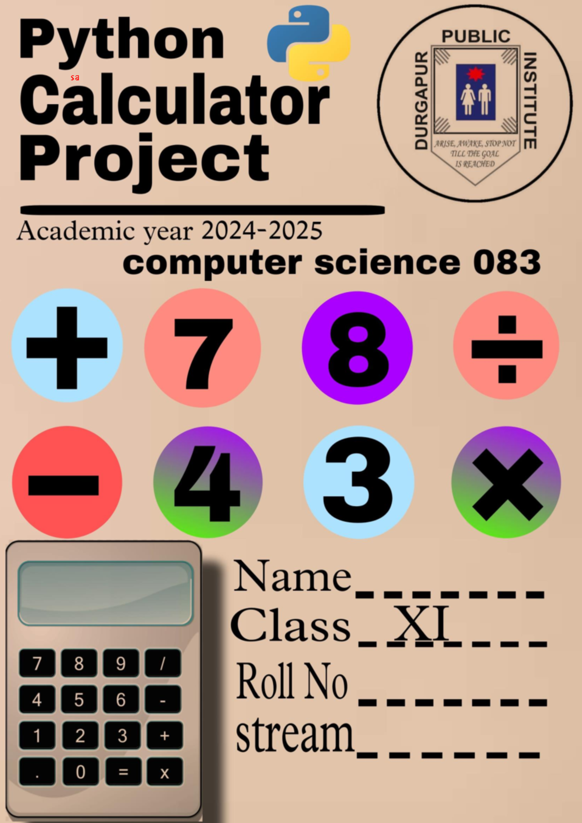 Calculator Project for CBSE Class IX: Python Program Code and Output ...