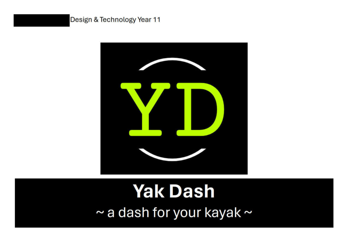 DAT Folio Yr 11 - Kayak example Redacted - PROJECT PROPOSAL AND PROJECT ...